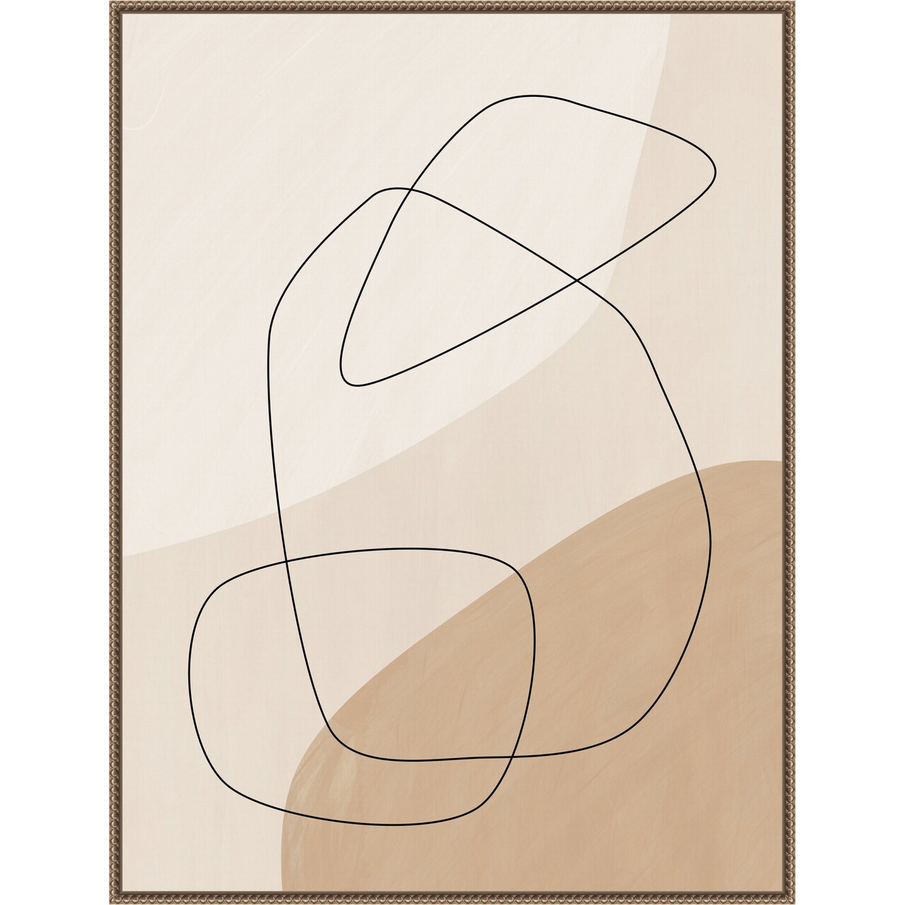 Graphic Shapes a Lines Poster by Elena Ristova Framed Canvas Wall Art